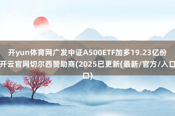 开yun体育网广发中证A500ETF加多19.23亿份-开云官网切尔西赞助商(2025已更新(最新/官方/入口)