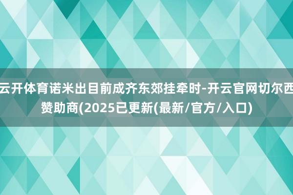 云开体育诺米出目前成齐东郊挂牵时-开云官网切尔西赞助商(2025已更新(最新/官方/入口)