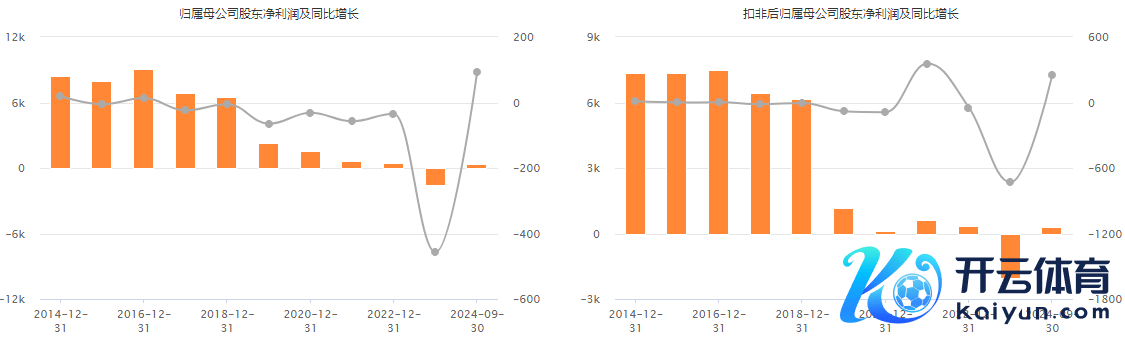 图片开端：*ST威帝上市以来利润情况