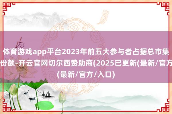 体育游戏app平台2023年前五大参与者占据总市集85%的份额-开云官网切尔西赞助商(2025已更新(最新/官方/入口)