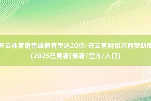 开云体育销售峰值有望达20亿-开云官网切尔西赞助商(2025已更新(最新/官方/入口)